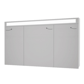 Зеркальный шкаф Dreja UNI, 120 см, 6 полок, с LED-подсветкой и выключателем, белый, 99.9013 - фото, отзывы, цена